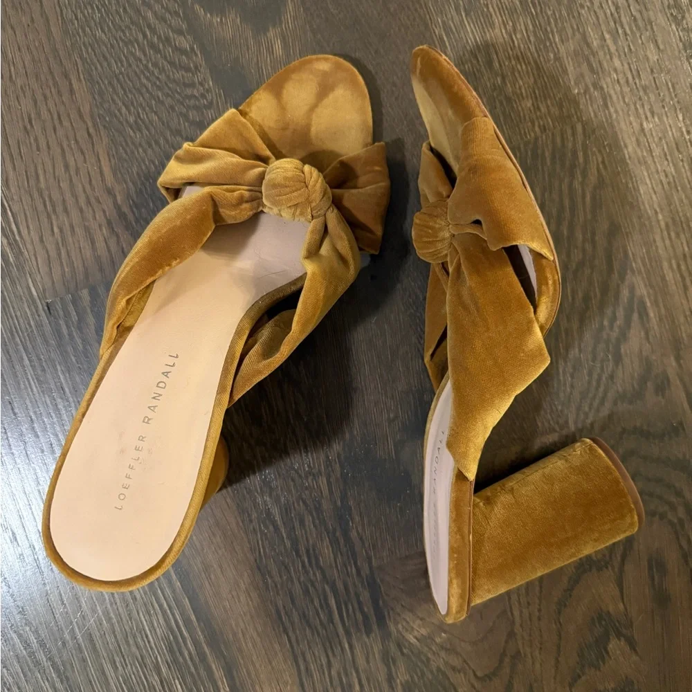 Loeffler Randall Coco Block Heels Bow Knot Slide - Picture 3 of 7